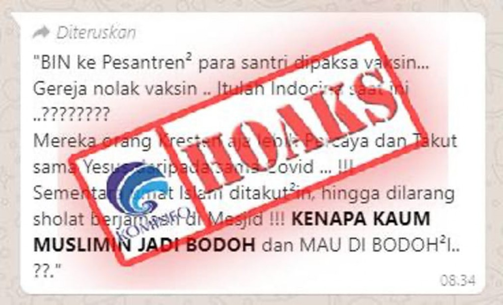 [HOAKS] Gereja Menolak Vaksin Covid-19